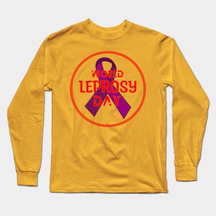 World Leprosy Day Symbolic Typography Long Sleeve T-Shirt